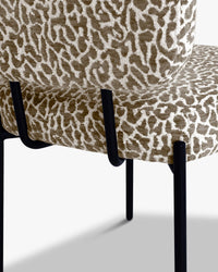 Chaise Mogan à motif léopoard - Léopard marron