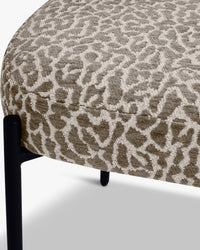 Chaise Mogan à motif léopoard - Léopard marron