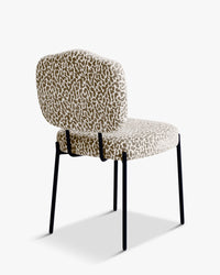 Chaise Mogan à motif léopoard - Léopard marron
