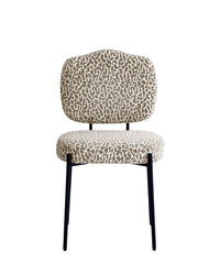 Chaise Mogan à motif léopoard - Léopard marron