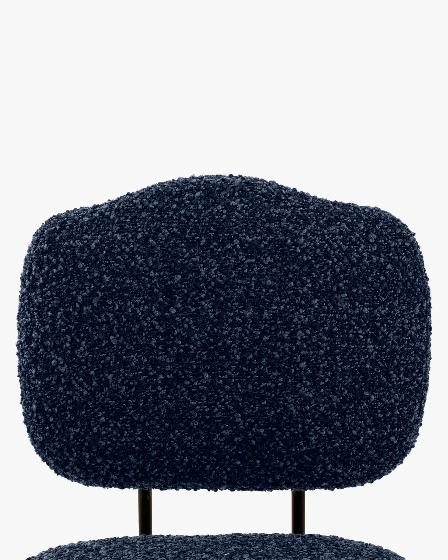 Chaise Mogan en tissu bouclé - Bleu latté