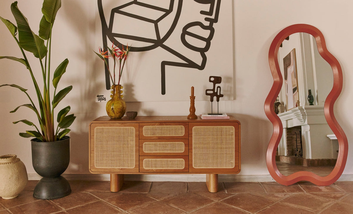 Miroir organique Cowara - Terracotta