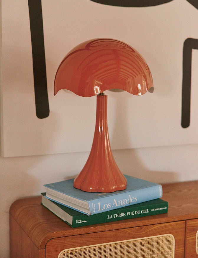 Lampe de table Tulipe brillante - Terracotta