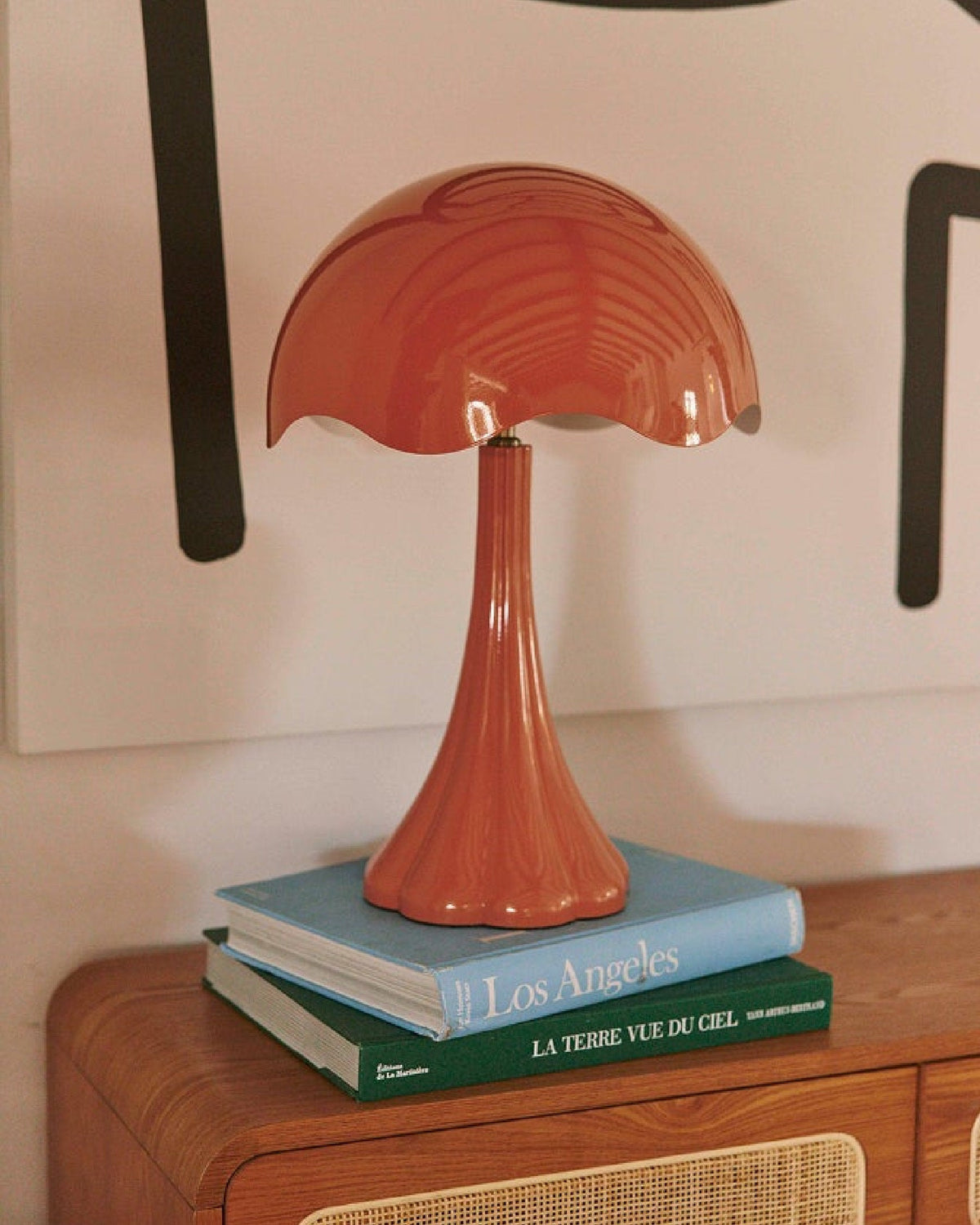 Lampe de table Tulipe brillante - Terracotta