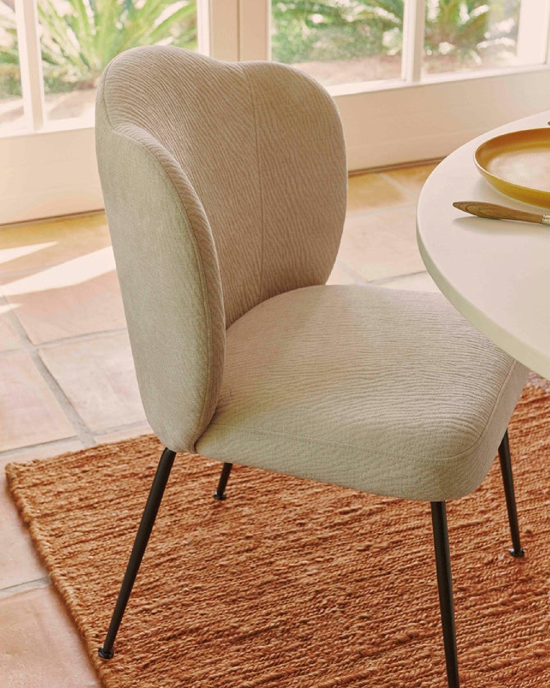 Chaise Aero en tissu crêpé - Blanc crêpé