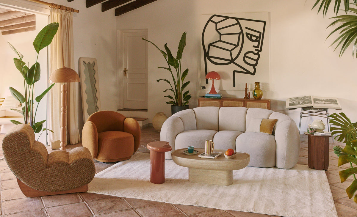 Fauteuil Cocoon - Camel Texturé