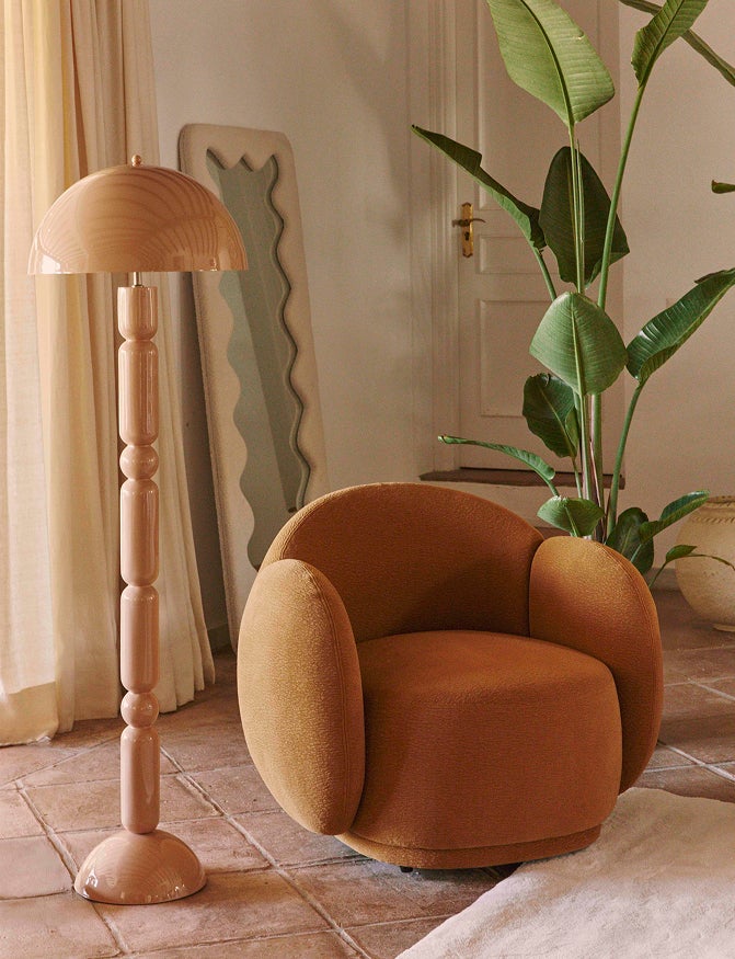 Fauteuil Cocoon - Camel Texturé