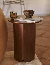 Table de chevet Fushimi effet Bois Noyer - Bois noyer