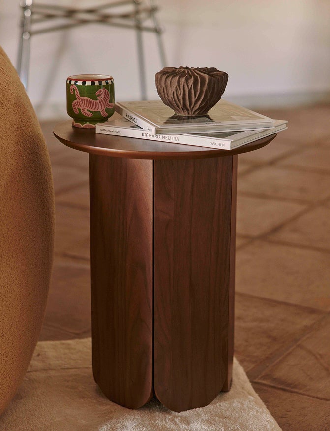 Table de chevet Fushimi effet Bois Noyer - Bois noyer