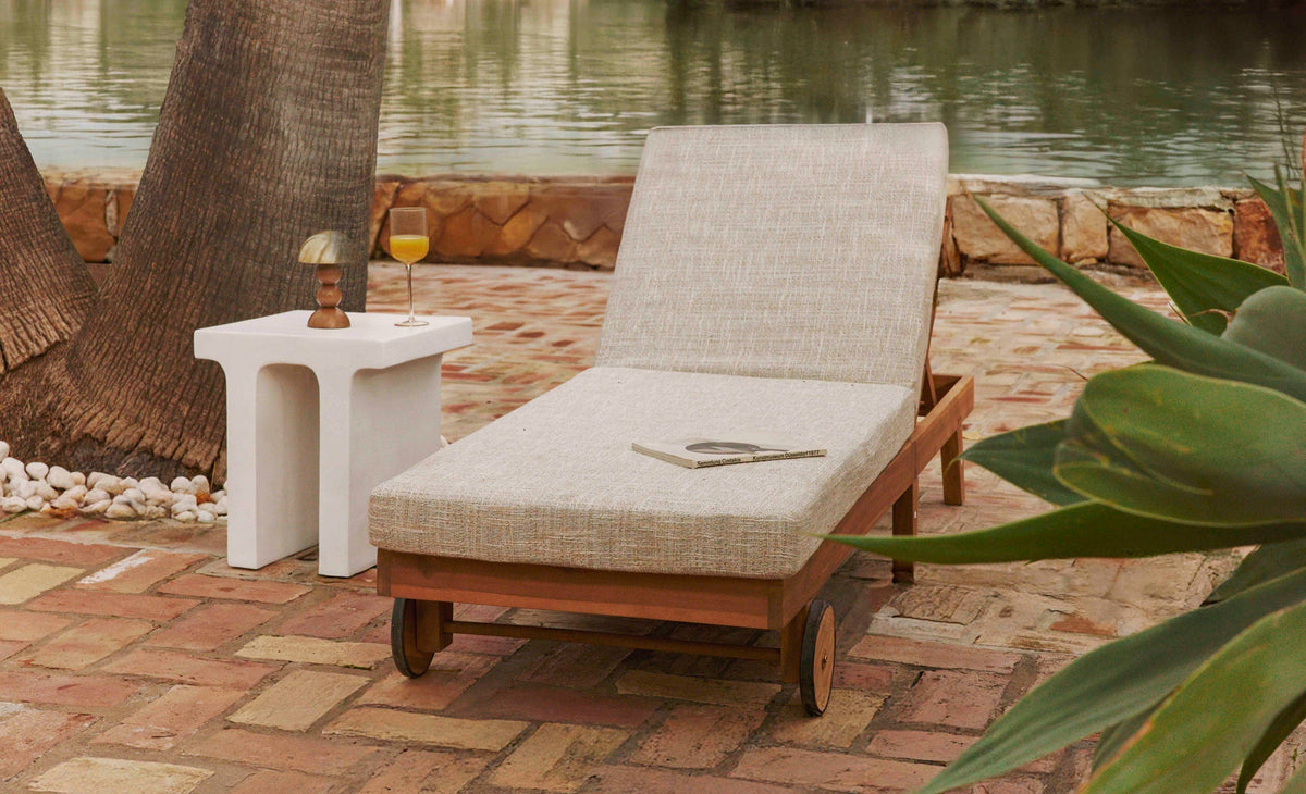 Table d'appoint Ithaque en fibre de verre - Blanc