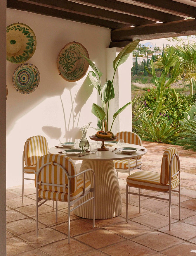 Chaise de jardin Lampedusa - Jaune Rayé