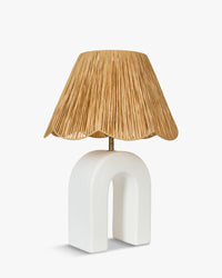 Lampe de table Osni en céramique - Blanc