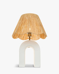 Lampe de table Osni en céramique - Blanc