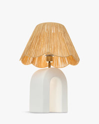 Lampe de table Osni en céramique - Blanc
