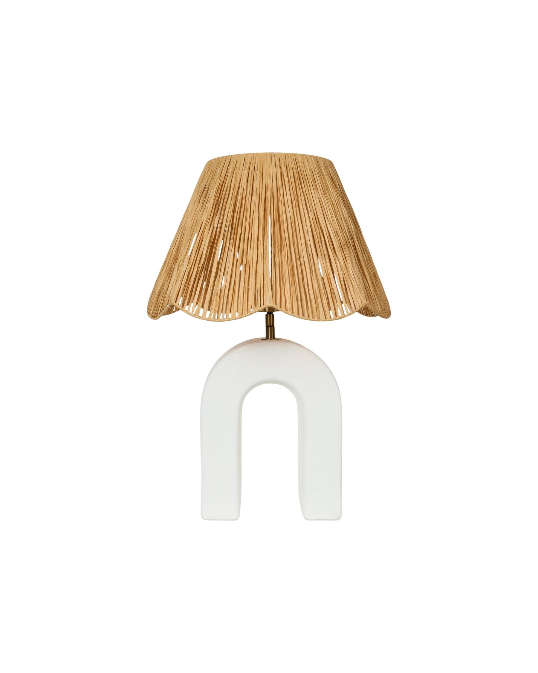 Lampe de table Osni en céramique - Blanc