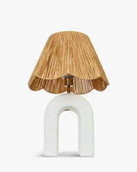 Lampe de table Osni en céramique - Blanc
