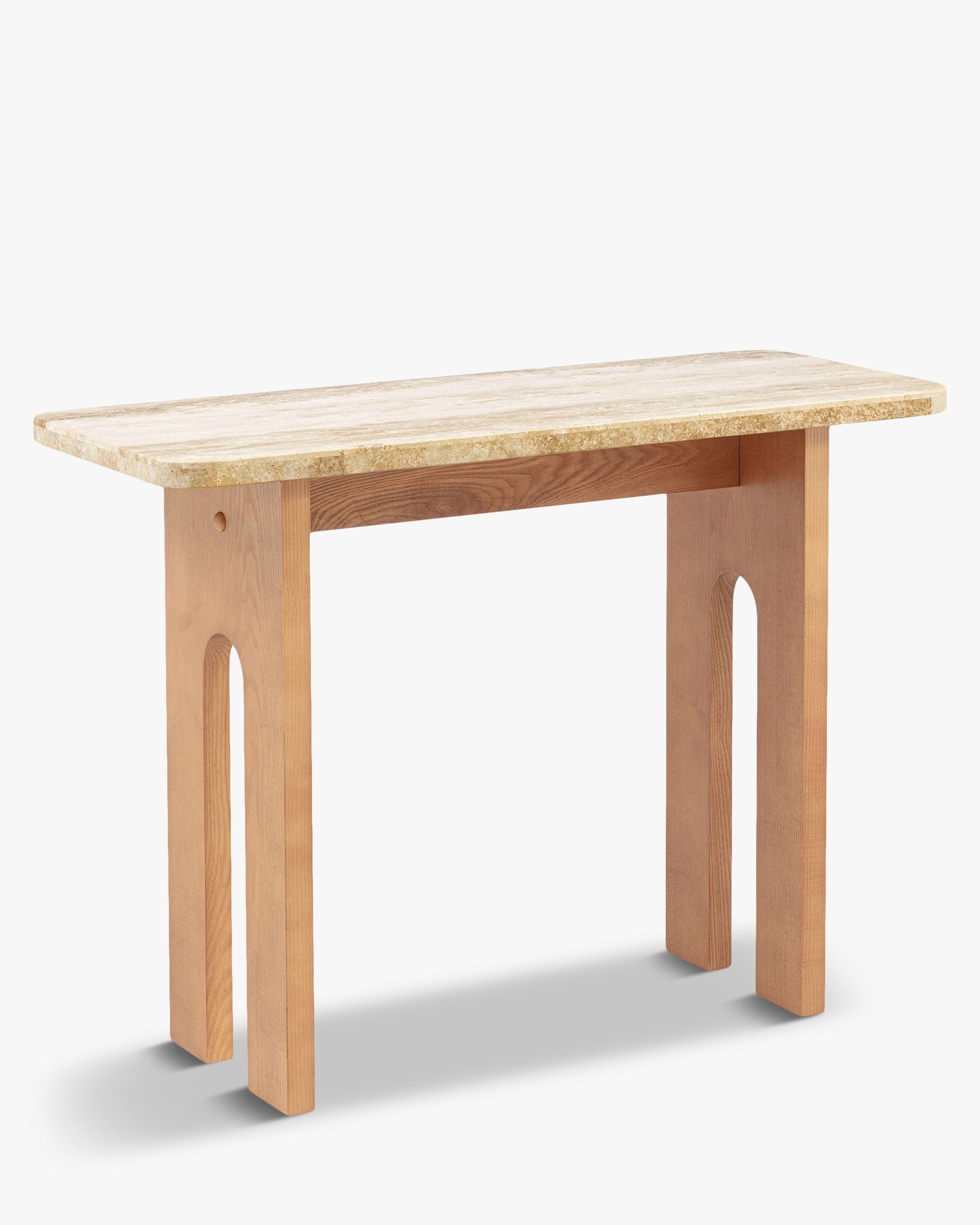 Console Danbury en pierre de Travertin - Travertin