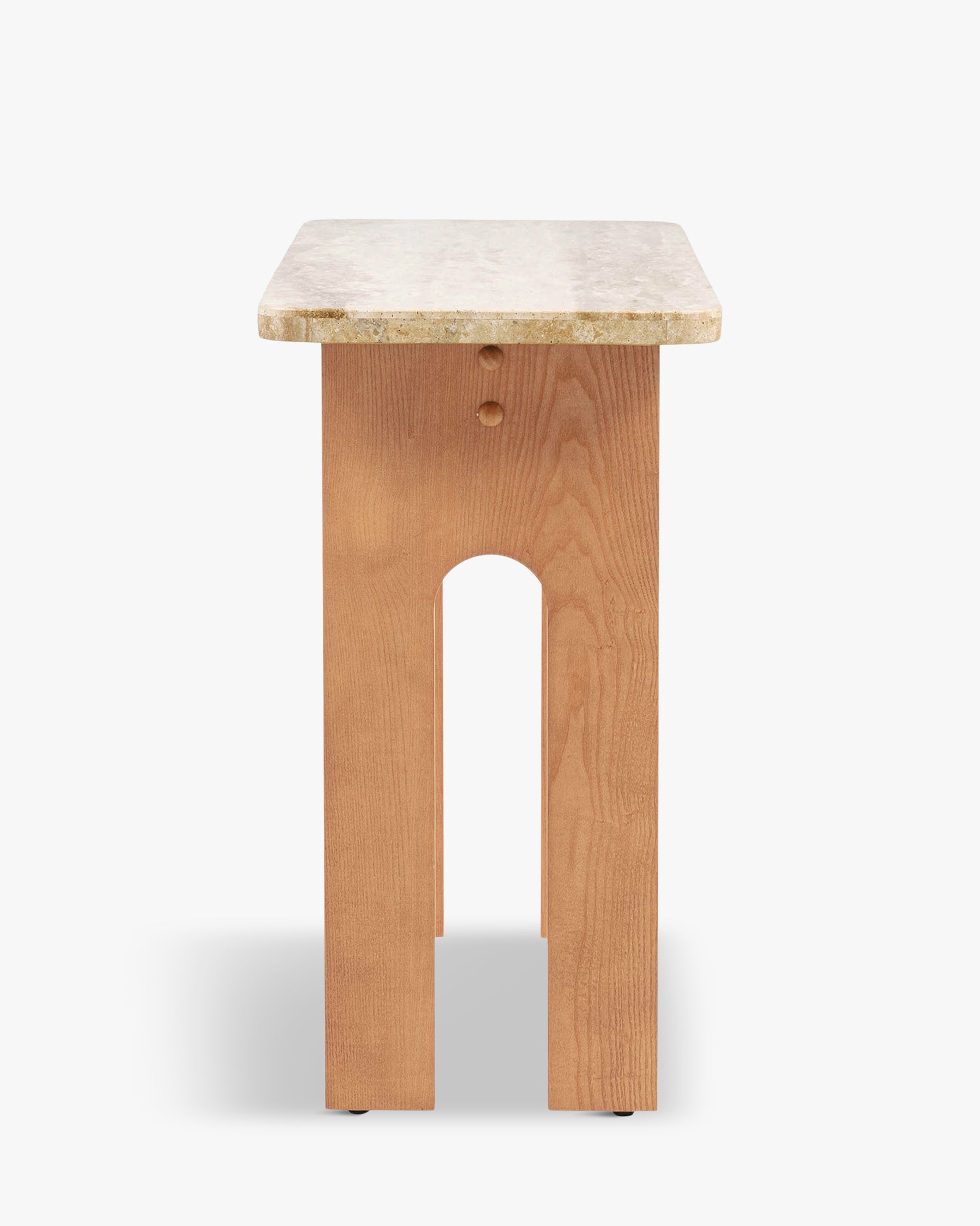 Console Danbury en pierre de Travertin - Travertin