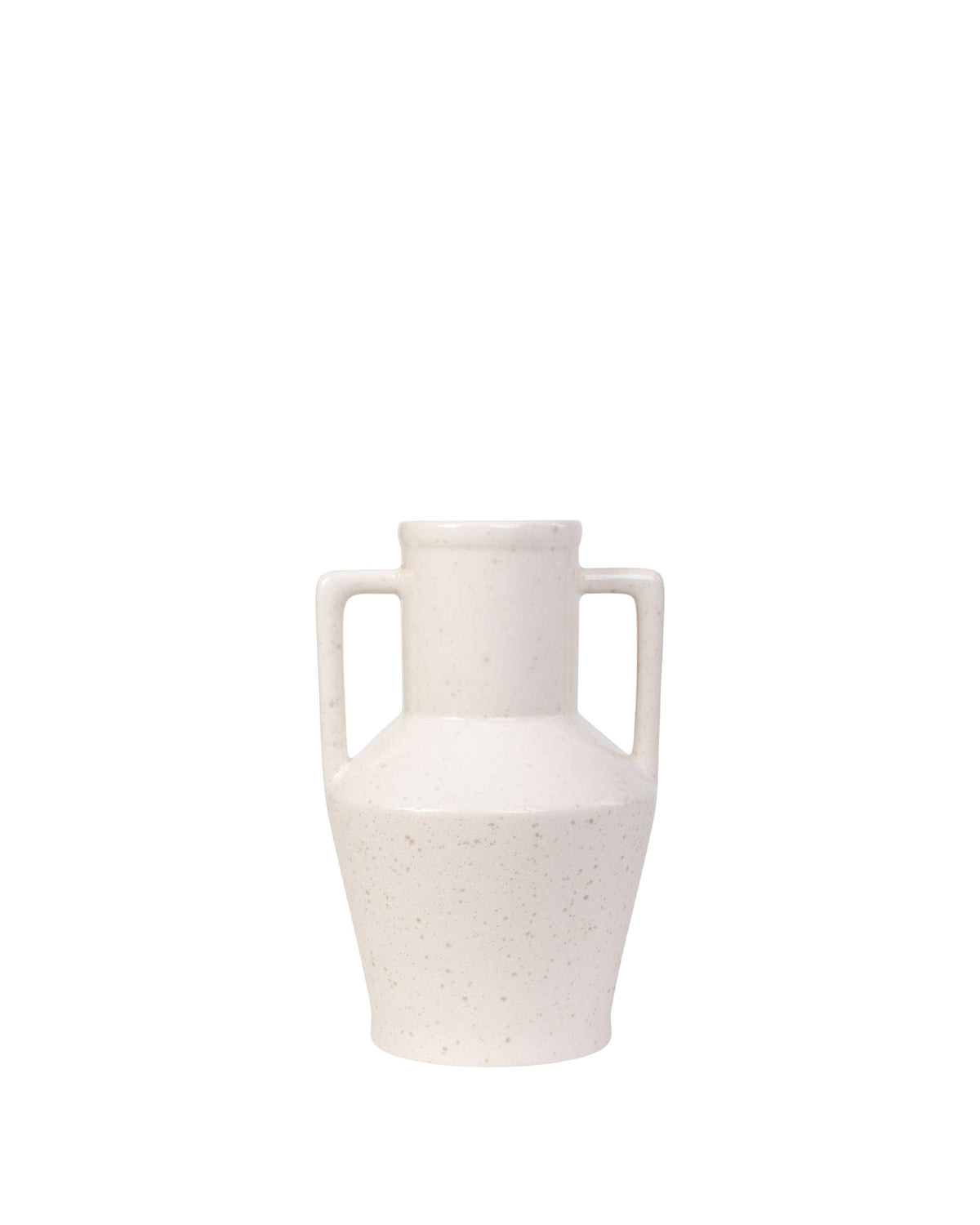 Vase Alda en céramique tâcheté - Blanc