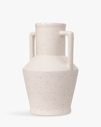 Vase Alda en céramique tâcheté - Blanc