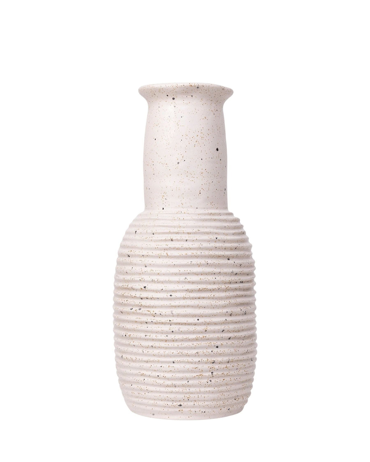 Vase Alzirar en céramique tâchetée - Beige