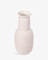 Vase Alzirar en céramique tâchetée - Beige