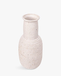 Vase Alzirar en céramique tâchetée - Beige