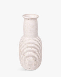Vase Alzirar en céramique tâchetée - Beige