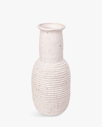 Vase Alzirar en céramique tâchetée - Beige