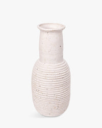 Vase Alzirar en céramique tâchetée - Beige