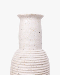 Vase Alzirar en céramique tâchetée - Beige