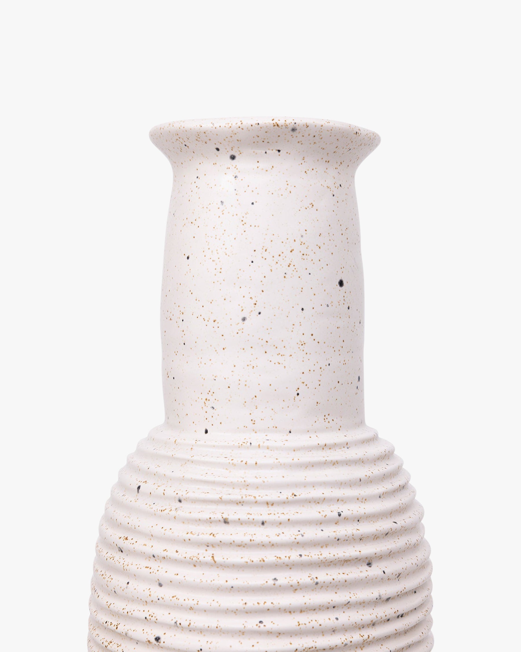 Vase Alzirar en céramique tâchetée - Beige