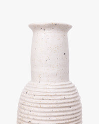 Vase Alzirar en céramique tâchetée - Beige