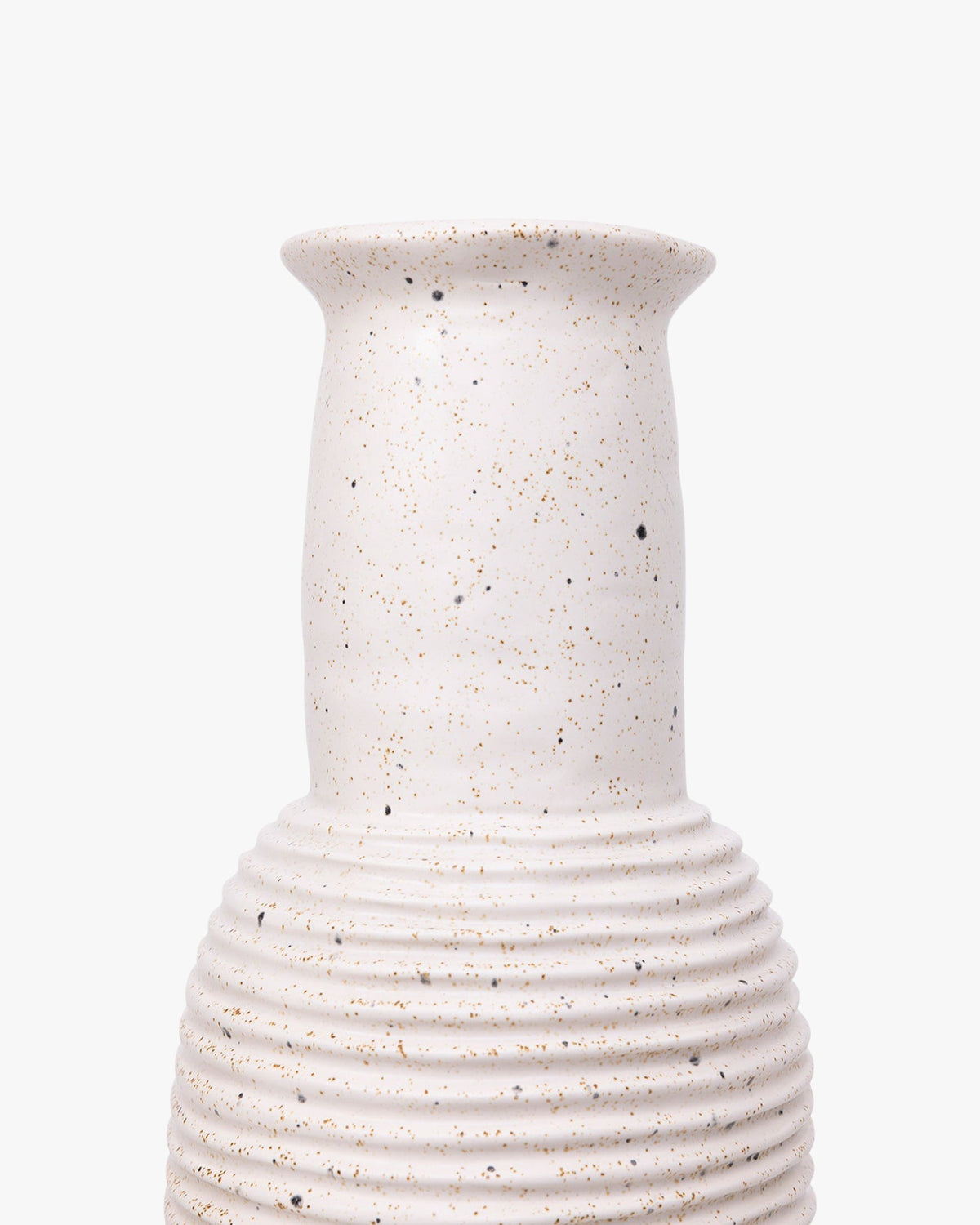 Vase Alzirar en céramique tâchetée - Beige