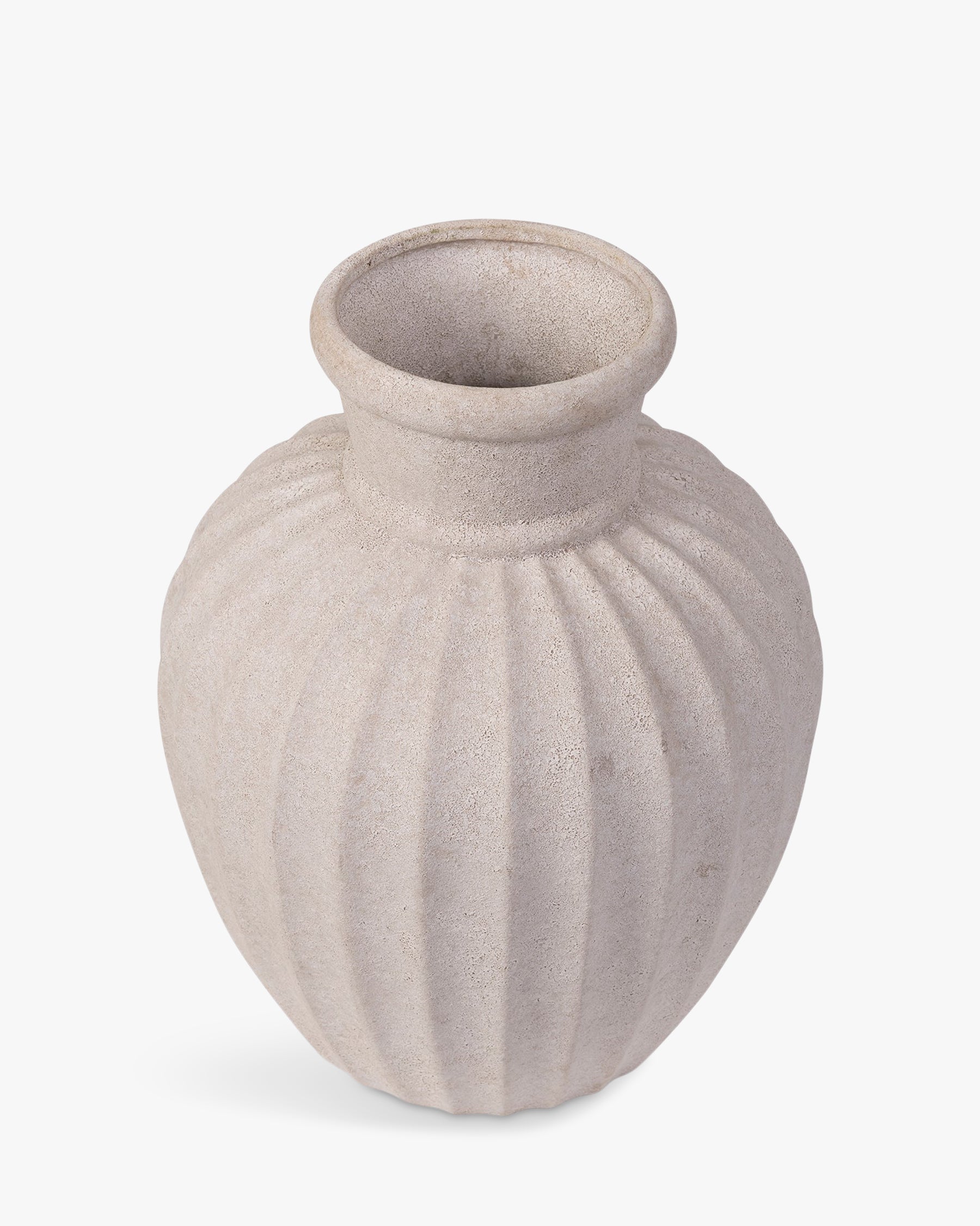 Vase Ameliar en céramique - Taupe