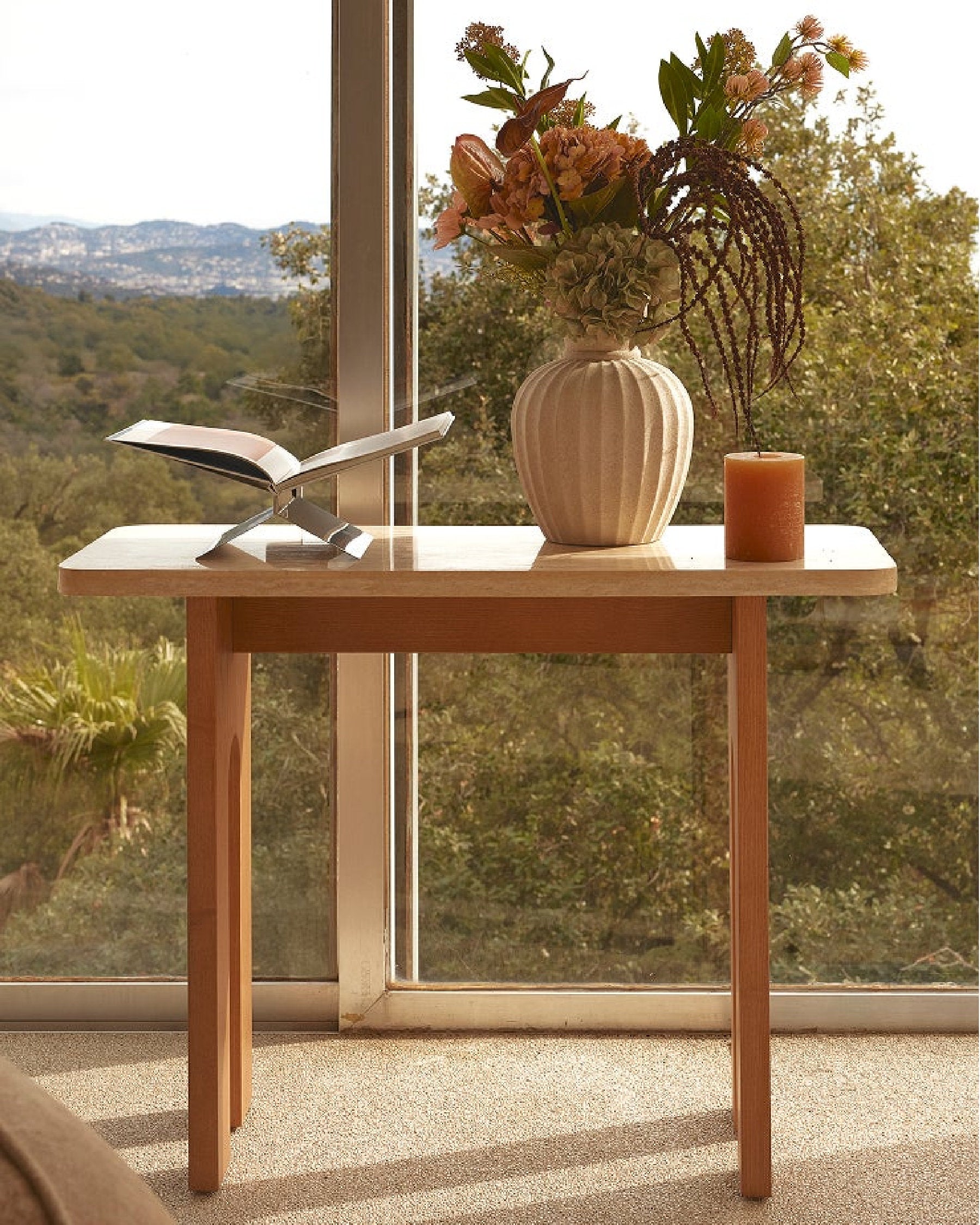 Vase Ameliar en céramique - Taupe