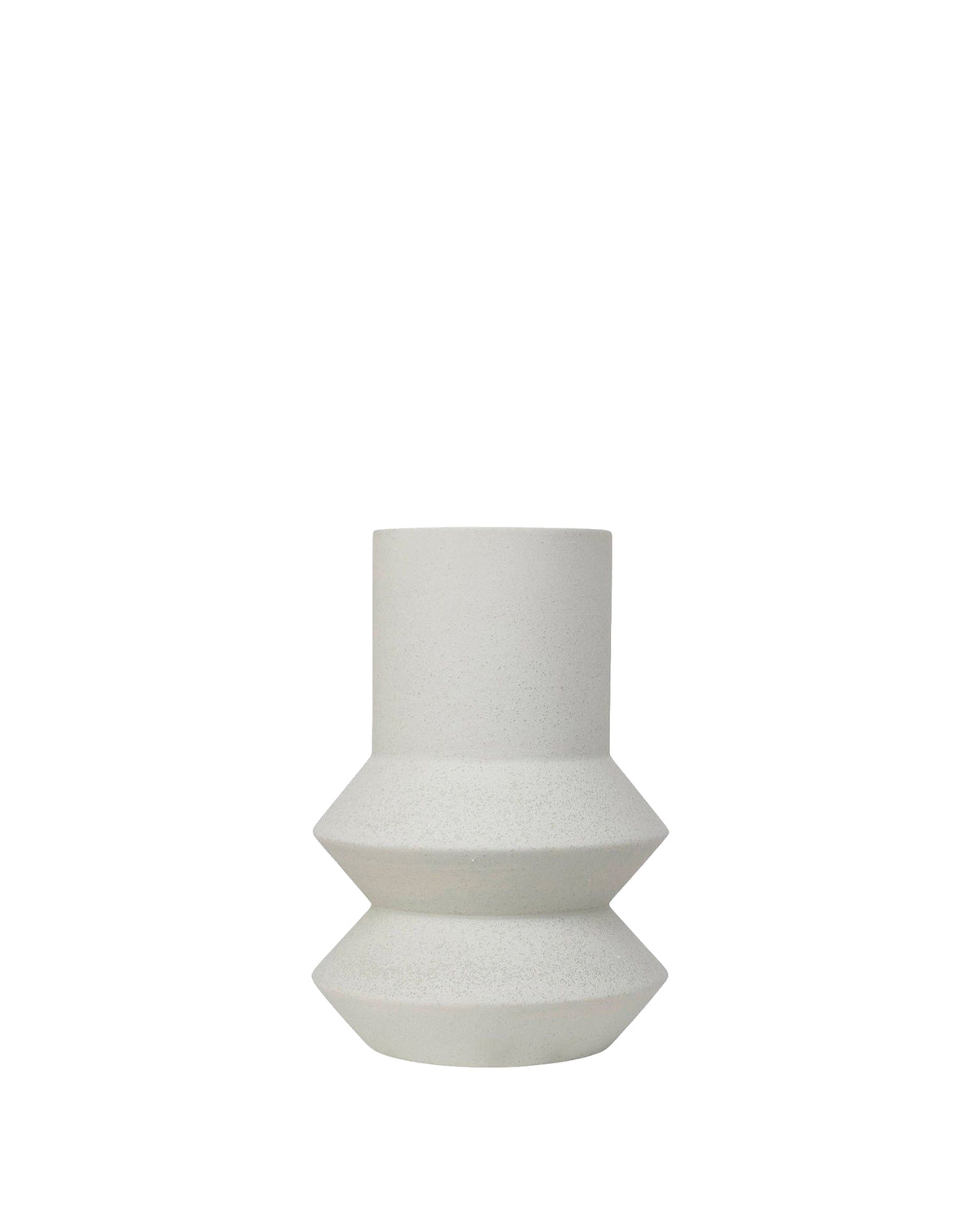 Leandro spotted ceramic vase - White