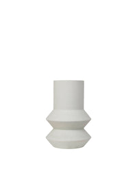Vase Leandro en céramique tâchetée - Blanc