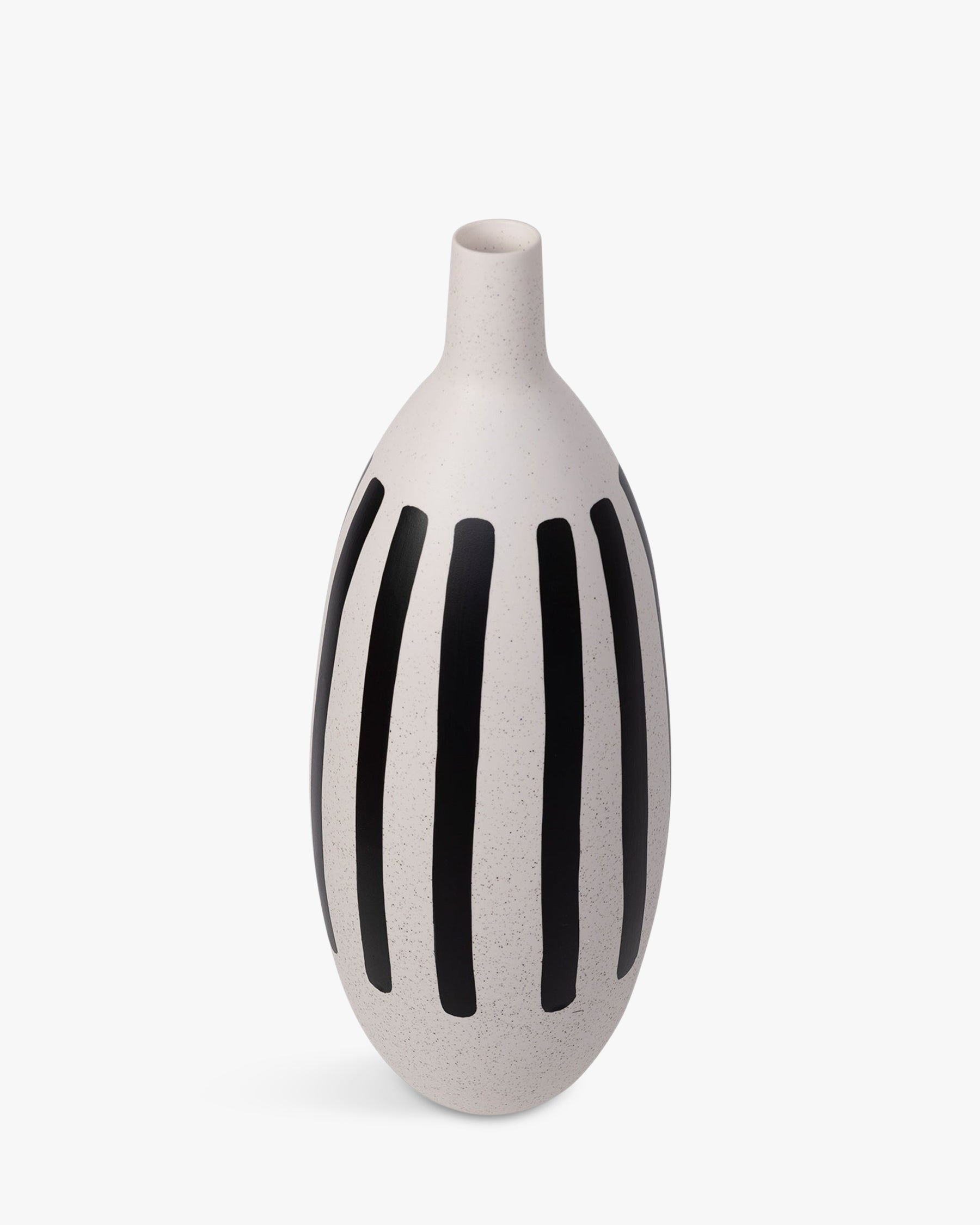 Vase Margarida en céramique peinte - Blanc