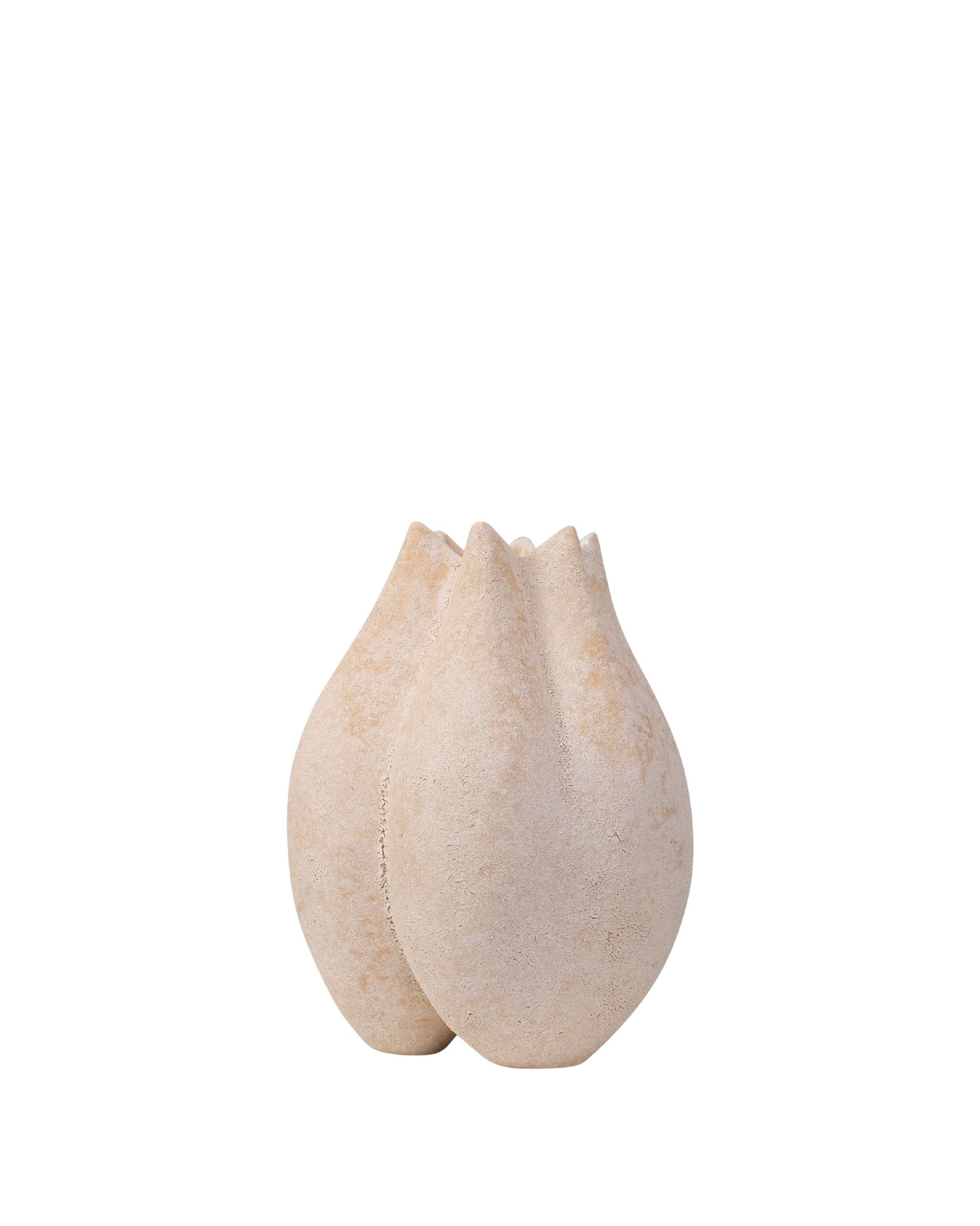 Vase Nelia en céramique - Taupe
