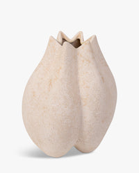 Vase Nelia en céramique - Taupe