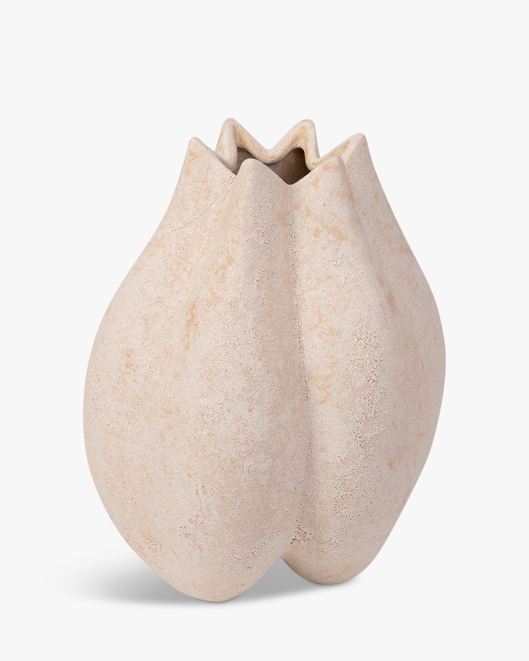 Vase Nelia en céramique - Taupe