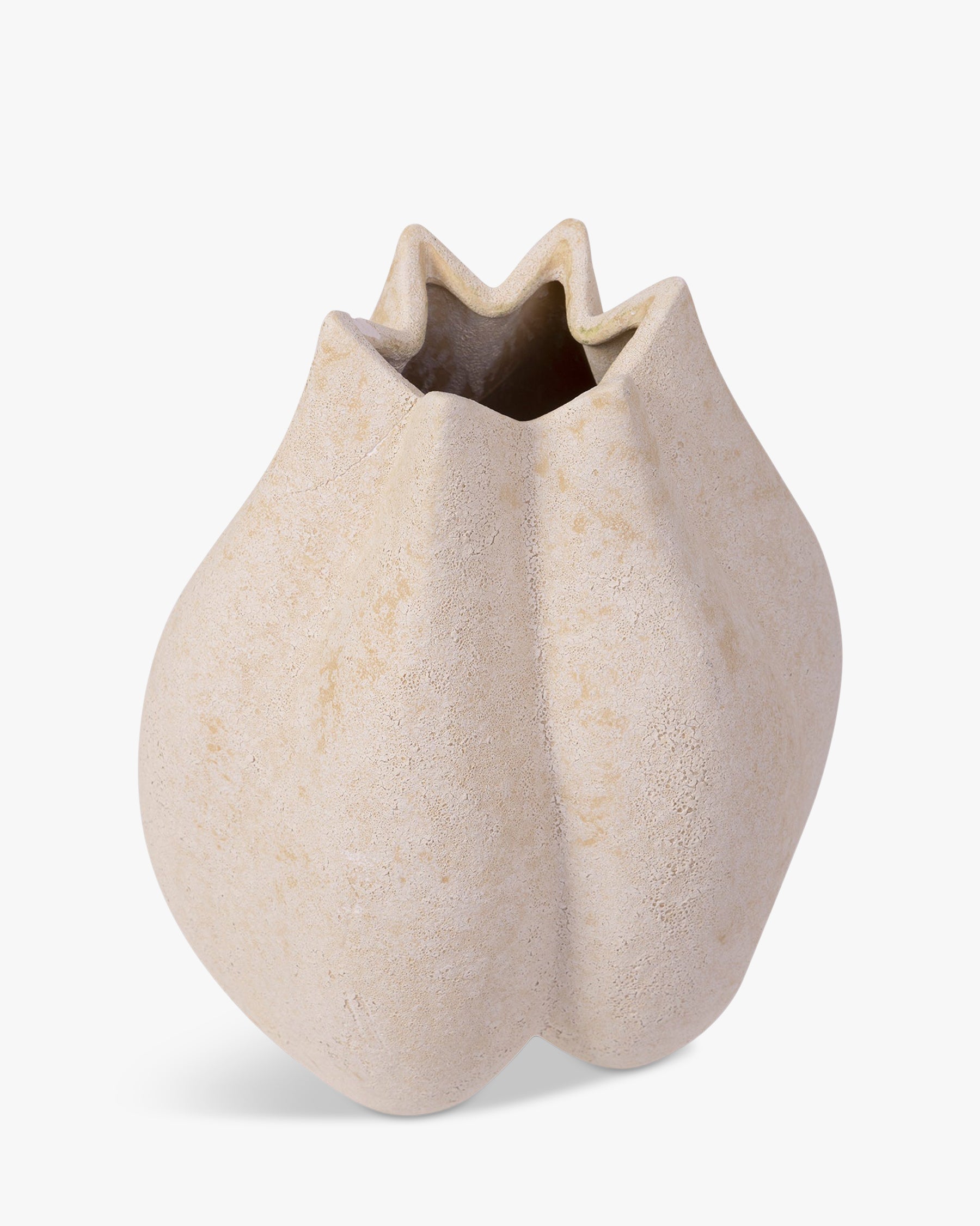 Vase Nelia en céramique - Taupe