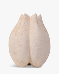 Vase Nelia en céramique - Taupe