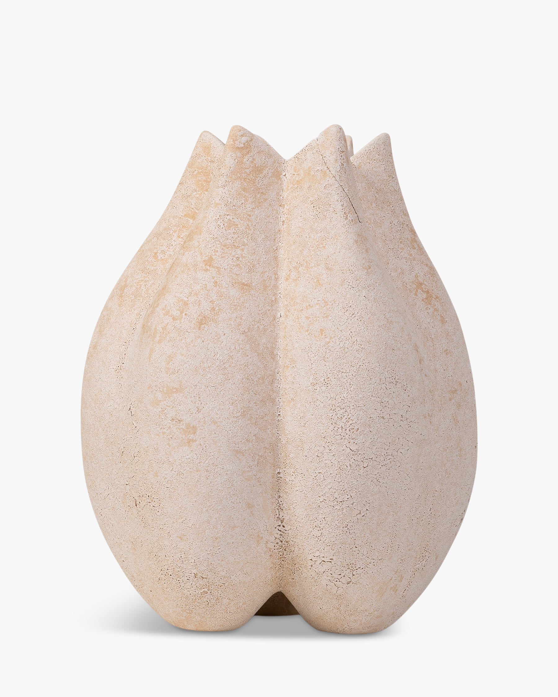 Vase Nelia en céramique - Taupe