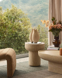 Vase Nelia en céramique - Taupe