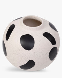 Vase Tiago en céramique tâchetée - Blanc