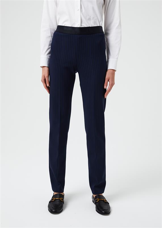 Pantalon elastique a la taille - Marine