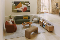 Table d'appoint Borgo - Effet Travertin