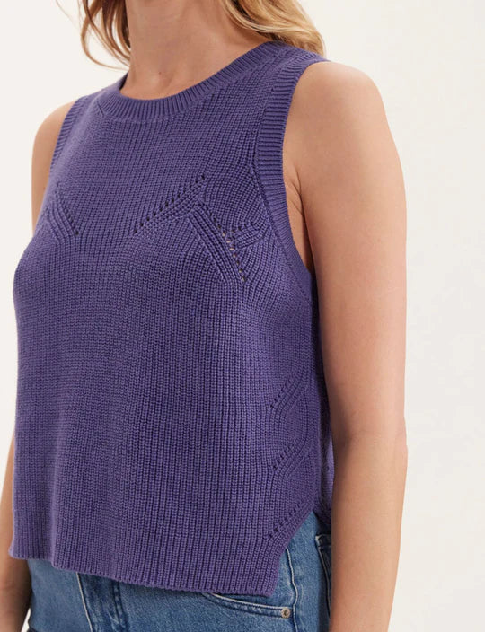 13qty RELIQUAT 50€ 14,3%  / Débardeur Agatha ajouré - Purple